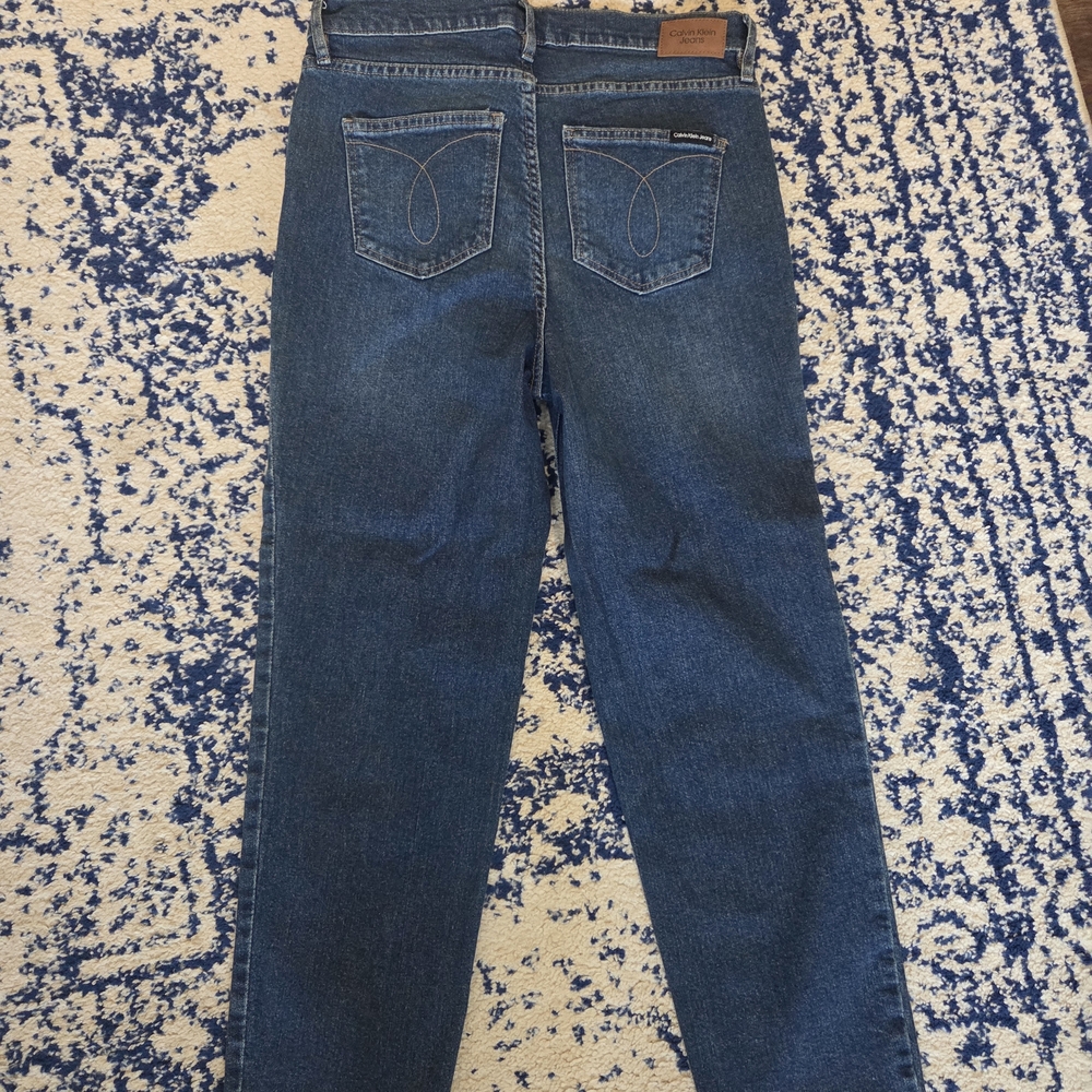 Calvin Klein Dark Blue Straight Leg Jeans - Picture 9 of 9